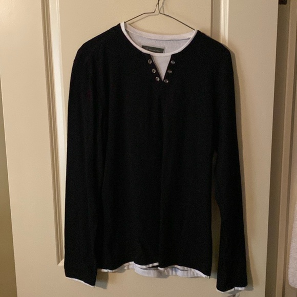 International Concepts (INC) black long sleeve shirt - Picture 2 of 2